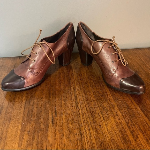 Everybody by Moda brown Leather Heeled Booties,  Comfort Shoes EU 37. - Picture 1 of 15